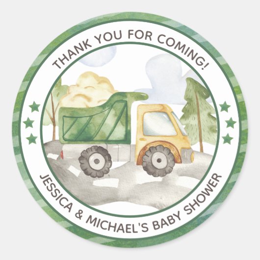 Sticker Rond Bébé en construction (Devant)