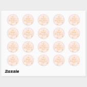 Sticker Rond Bébé en fleur Baby shower Favoriser (Feuille)
