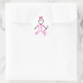 Sticker Rond Bébé fille (Sac)