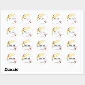 Sticker Rond Bébé fille abeille - merci (Feuille)