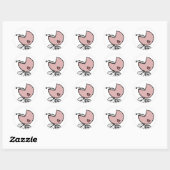 Sticker Rond Bébé fille buggy - croisement bébé (Feuille)