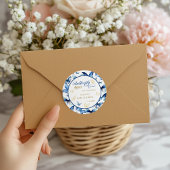 Sticker Rond Bébé Fleur Charmante Rose Aquarelle en Fleurs