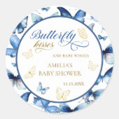 Sticker Rond Bébé Fleur Charmante Rose Aquarelle en Fleurs (Devant)