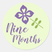 Sticker Rond Bébé floral mignon Jalon (Devant)