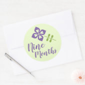 Sticker Rond Bébé floral mignon Jalon (Enveloppe)