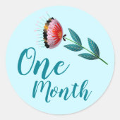 Sticker Rond Bébé floral mignon Jalon (Devant)