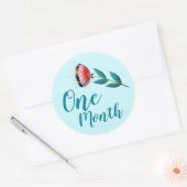 Sticker Rond Bébé floral mignon Jalon (Enveloppe)
