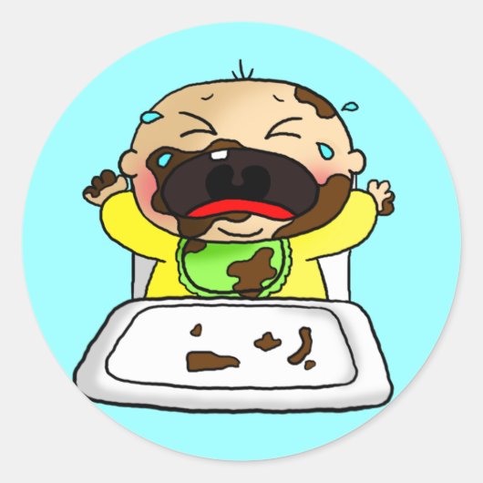 Sticker Rond Bébé garçon (Devant)
