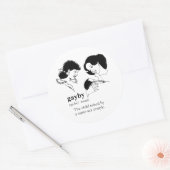 Sticker Rond BÉBÉ GAY (Lesbienne) (Enveloppe)