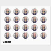 Sticker Rond Bébé glamour en violet (Feuille)