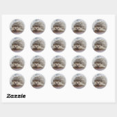 Sticker Rond Bébé hérisson (Feuille)