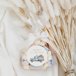 Sticker Rond Bébé Il fait froid à l'extérieur du Baby shower bo