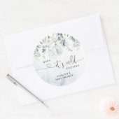 Sticker Rond Bébé il fait froid dehors Baby shower (Enveloppe)