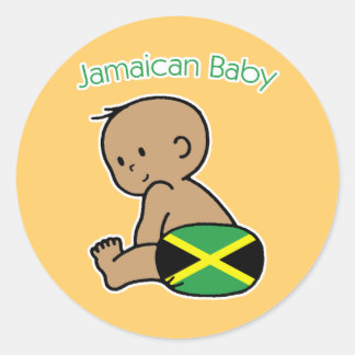 Sticker Rond bébé jamaïcain