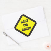 Sticker Rond Bébé Je suis ennuyé (Enveloppe)
