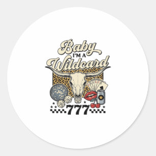 Sticker Rond Bébé je suis un joker Chemise de casino western vi