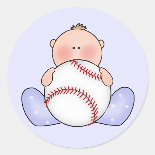 Sticker Rond Bébé Lil Baseball (Devant)