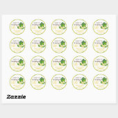 Sticker Rond Bébé mignon Dinosaur Hatching ShowParty Jurassic (Feuille)