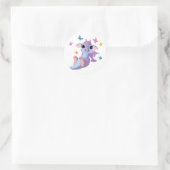 Sticker Rond Bébé mignon Dragon (Sac)