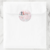 Sticker Rond Bébé mignon Pingouin hiver ONE derland 1er anniver (Sac)