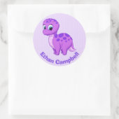 Sticker Rond Bébé mou Brontosaurus Dinosaur (Sac)
