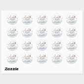 Sticker Rond Bébé Noël Fête de Noël (Feuille)