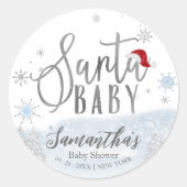 Sticker Rond Bébé Noël Fête de Noël (Devant)
