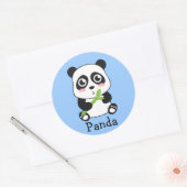 Sticker Rond Bébé panda mignon et câlin (Enveloppe)
