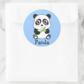 Sticker Rond Bébé panda mignon et câlin (Sac)