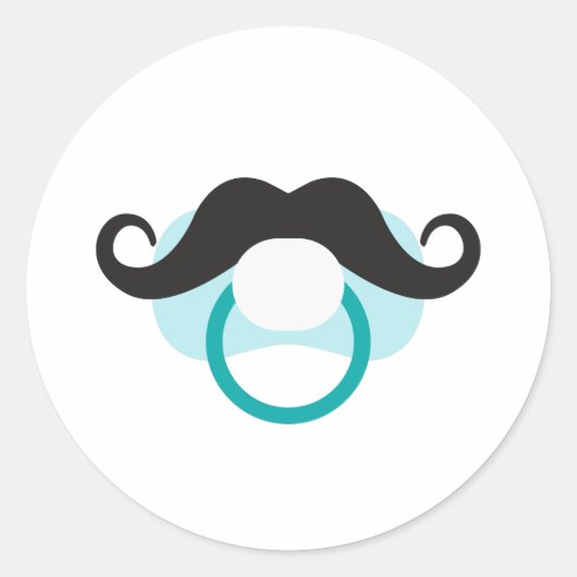 Sticker Rond Bébé petit garçon Pacifier (Devant)