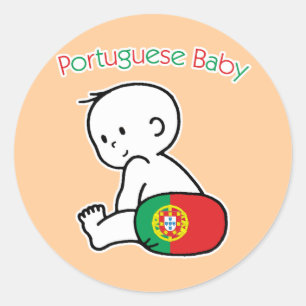 Sticker Rond Bébé portugais