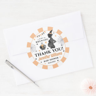 Sticker Rond Bébé prépare un garçon ou une fille pour Halloween