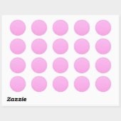 Sticker Rond Bébé Rose Argent Pailleté en Relief (Feuille)