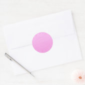 Sticker Rond Bébé Rose Argent Pailleté en Relief (Enveloppe)