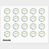 Sticker Rond Bébé Shower Faites-vous Presser comme un Citron (Feuille)