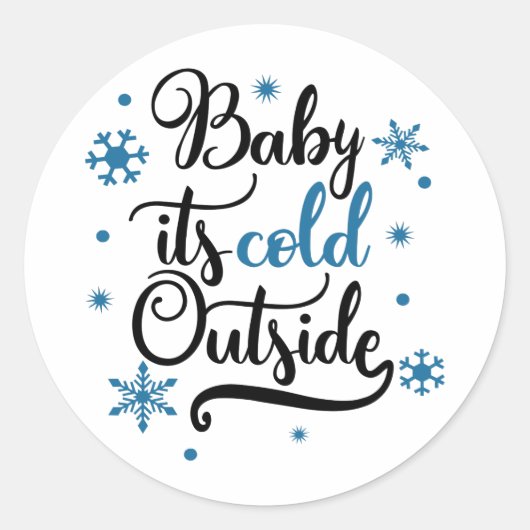 Sticker Rond bébé son froid dehors (Devant)