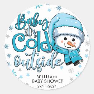 Sticker Rond bébé son froid dehors