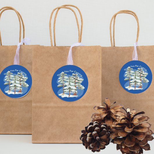 Sticker Rond Bébé son froid en dehors du bleu royal merci