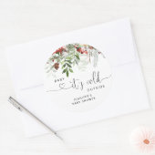 Sticker Rond Bébé son froid extérieur baby shower classique ron (Enveloppe)