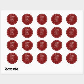 Sticker Rond Bébé son froid extérieur Chalkboard blanc Script r (Feuille)