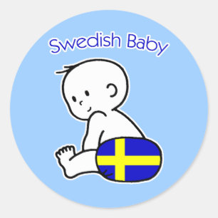 Sticker Rond Bébé suédois