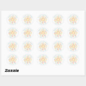Sticker Rond Bébé Sun Boho : Célébration de Naissance (Feuille)