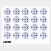 Sticker Rond Bébé tissu bleu (Feuille)