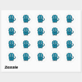 Sticker Rond Bébé Triceratops (Feuille)