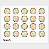 Sticker Rond Bébé victorien (Feuille)