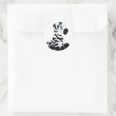 Sticker Rond Bébé Zebra (Sac)