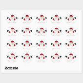 Sticker Rond Bébés 1er Noël (Feuille)