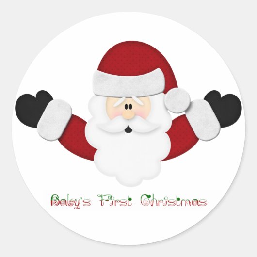 Sticker Rond Bébés 1er Noël (Devant)