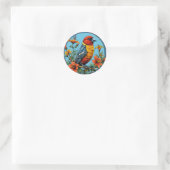 Sticker Rond Bec-croisé perroquet coloré (Sac)