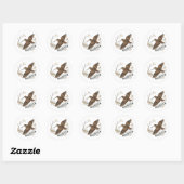 Sticker Rond Bécasse (Feuille)